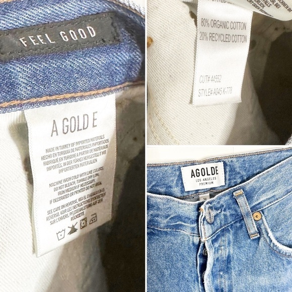 Agolde Jeans Jamie High Rise Classic Distressed Jeans in Angst 26 - Picture 9 of 14